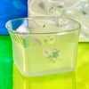 Frosted Glass Pastel Floral Bowl