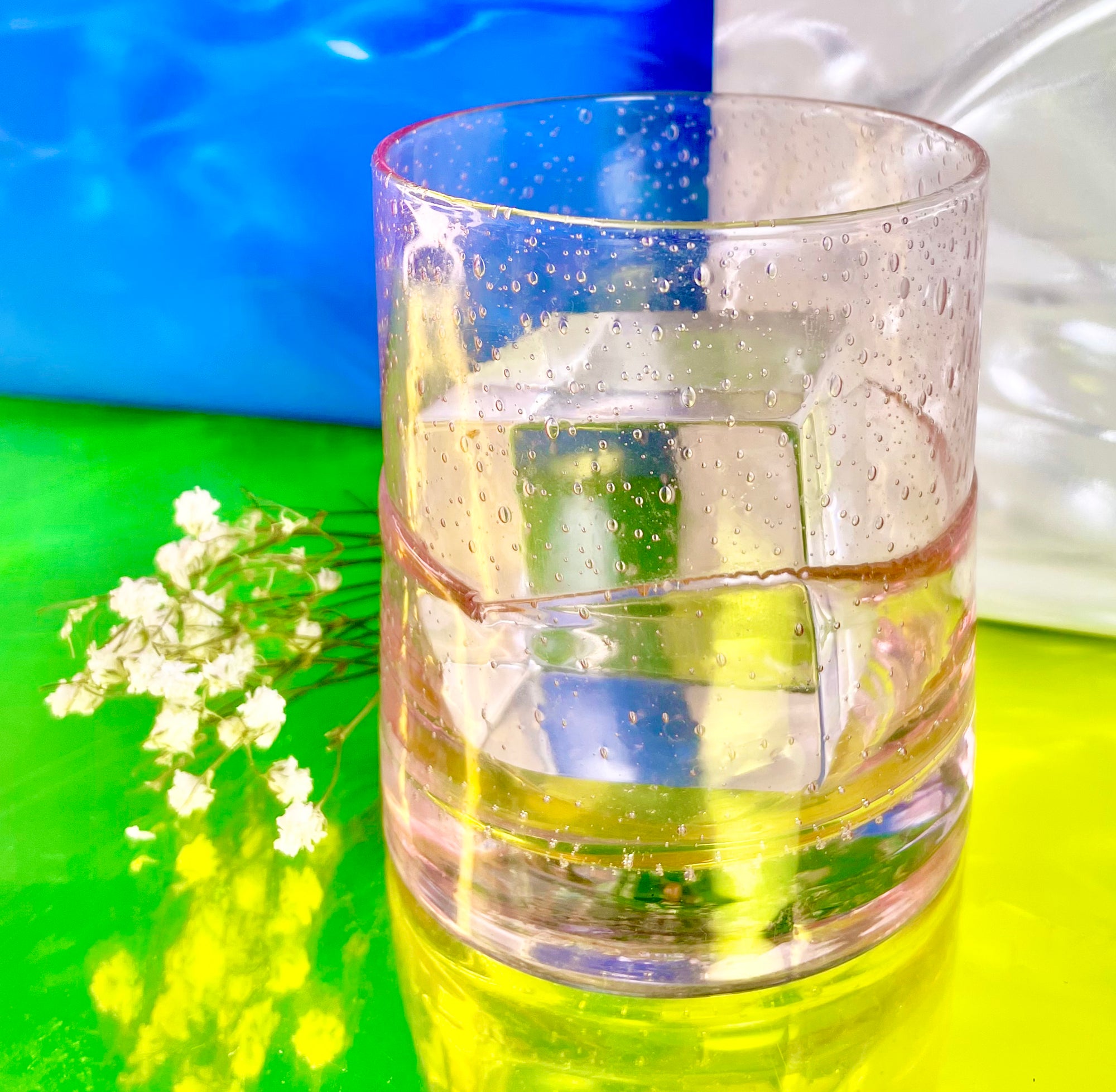 Pink Bubble Jelly Tumbler Glass