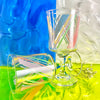 Pastel Striped Glass Goblets