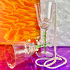 Green Helix Wine Glasses