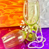 Lime Green Jelly Glass Wine Glasses