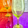 Lime Green Jelly Glass Wine Glasses