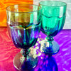 Green Glass Water Goblets