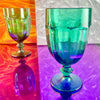 Green Glass Water Goblets