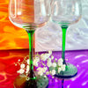 Green Stemmed Wine Glasses