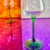 Green Stemmed Wine Glasses