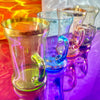 Rainbow and Gold Glass Mugs