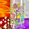 Painterly Flower Tumbler Glass