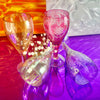 Rainbow Bohemian Glass Wine Set