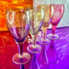 Rainbow Bohemian Glass Wine Set