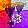 Hand-Blown Spiral Chocolate Glass Chalices