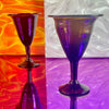 Hand-Blown Spiral Chocolate Glass Chalices