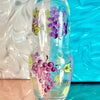 Hand-Painted Grape Glass Carafe and Cup Set