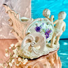 Ceramic Cherub and Violet Chariot Planter