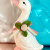 Ceramic Rose Goose Figurine