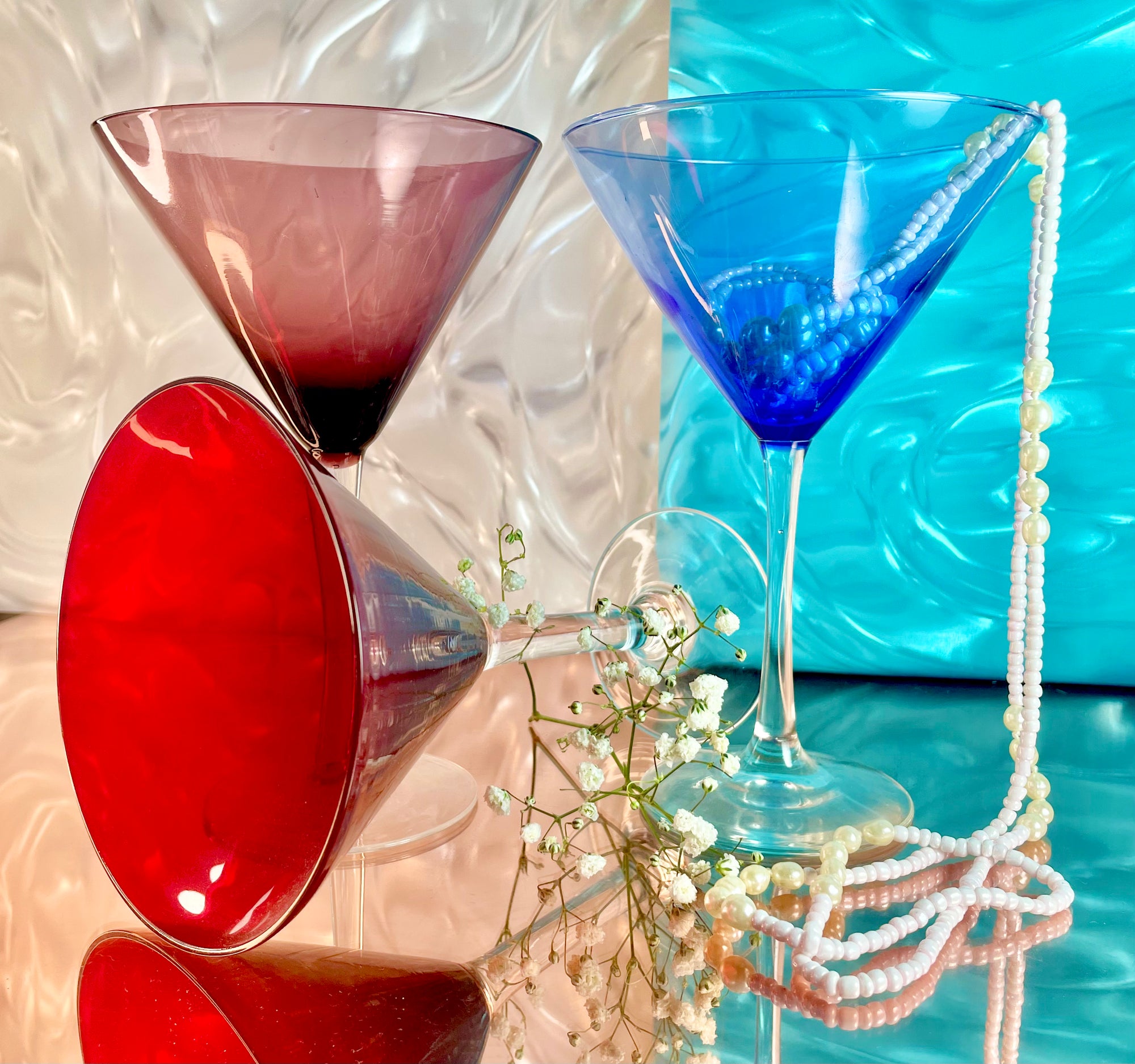 Gradient Martini Glass Set