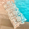 Etched Lucite Rose Napkin Holders