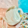 Hand-Detailed Ceramic Swan Bud Vase