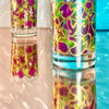 Psychedelic Purple and Lime Green Whiskey Glasses