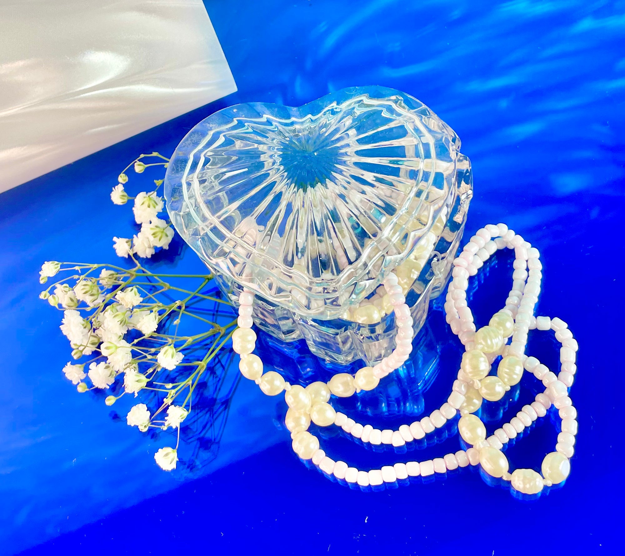 Radial Heart Glass Jewelry Box