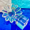 Iridescent Floral Glass Dish