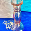 Clear Peach Glass Bud Vase