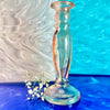 Clear Peach Glass Bud Vase