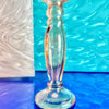 Clear Peach Glass Bud Vase