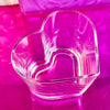 Tall Glass Heart Dish