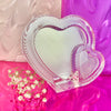 Striped Double Heart Crystal Photo Frame