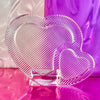 Striped Double Heart Crystal Photo Frame