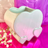 White Ceramic Heart Stasher Vase