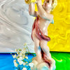 Porcelain Cherub and Trumpet