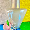 Iridescent Tan Geomatic Glass Vase