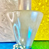 Iridescent Tan Geomatic Glass Vase