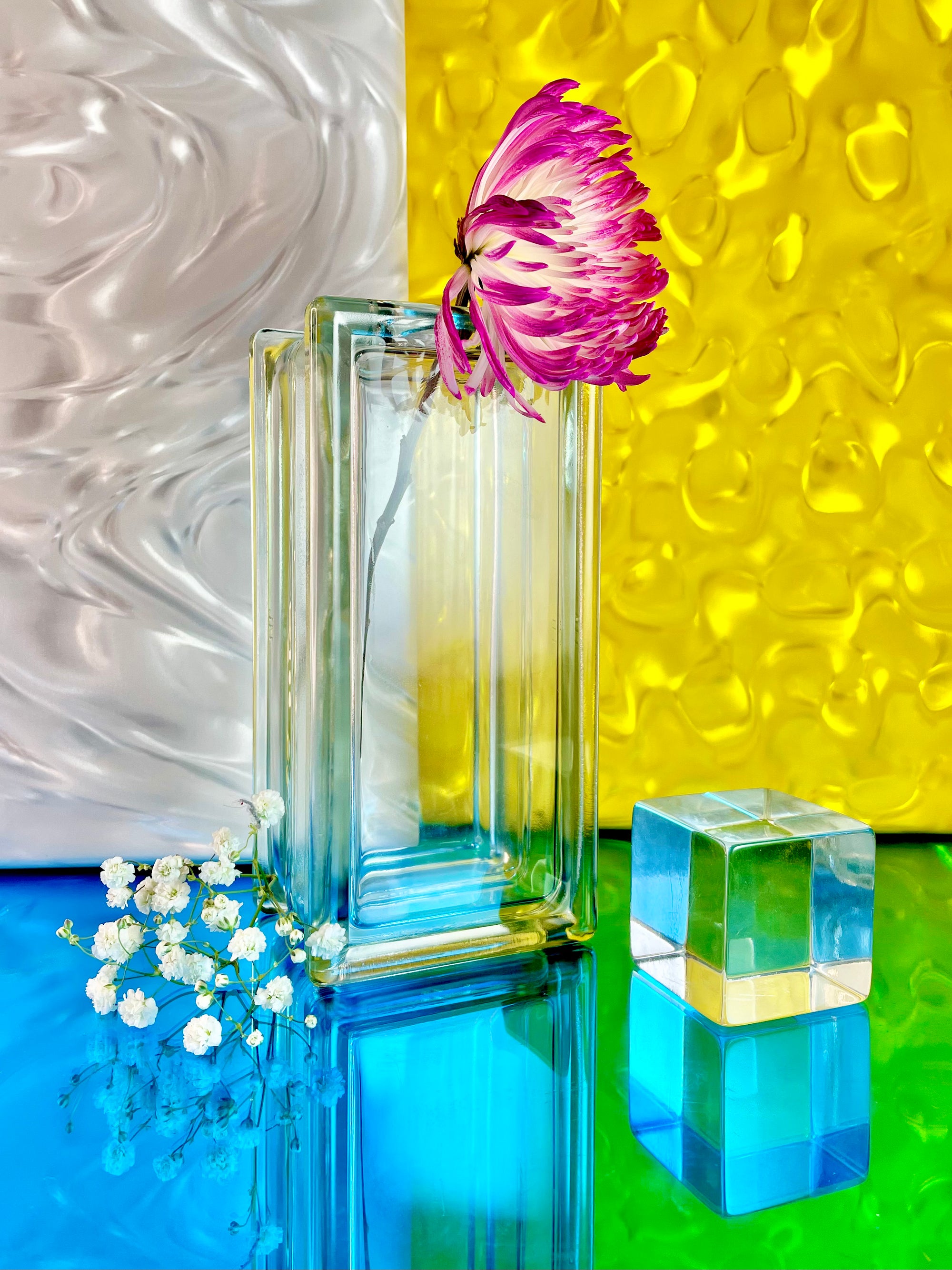 Glass Block Vase