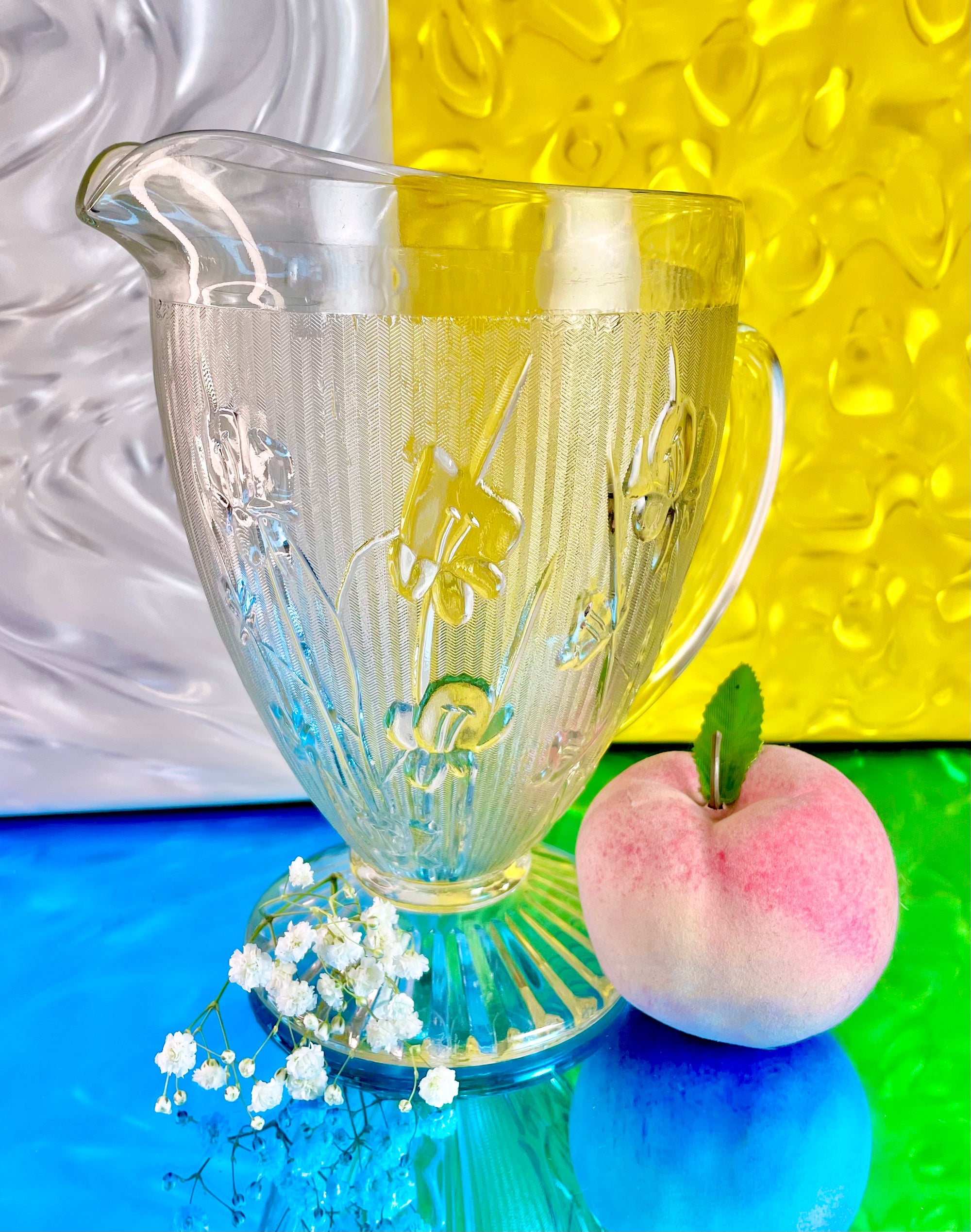 Iris Glass Pitcher