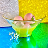 Lime Green Gradient Glass Punch Bowl