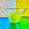 Lime Green Gradient Glass Punch Bowl