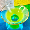 Lime Green Gradient Glass Punch Bowl