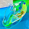 Hand-Blown Color Swirl Glass Dish