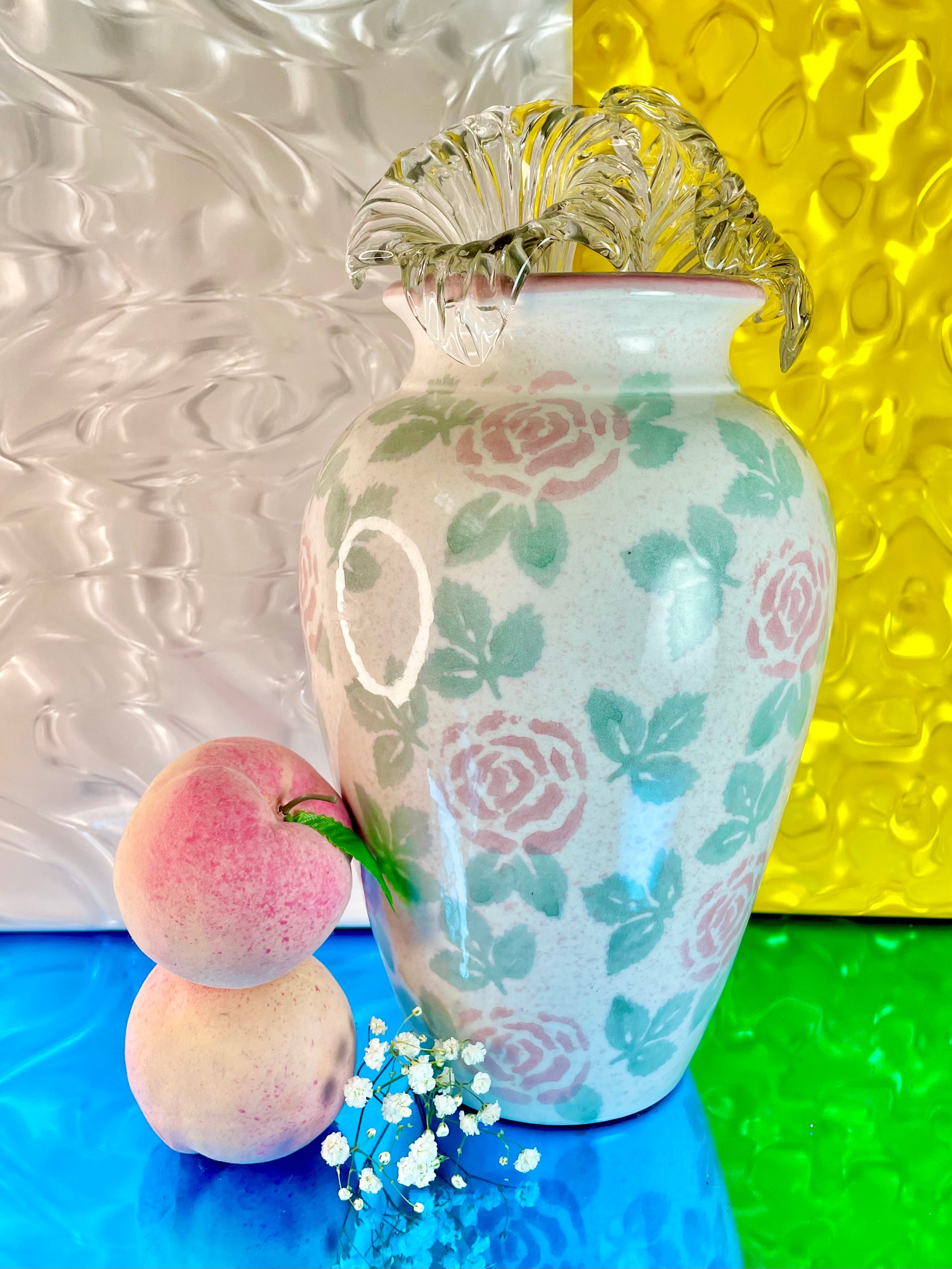 Ceramic Pink Rose Vase