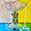 Crystal and Gold Cherub Serving Dish