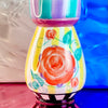 Hand-Painted Ceramic Rose Vase