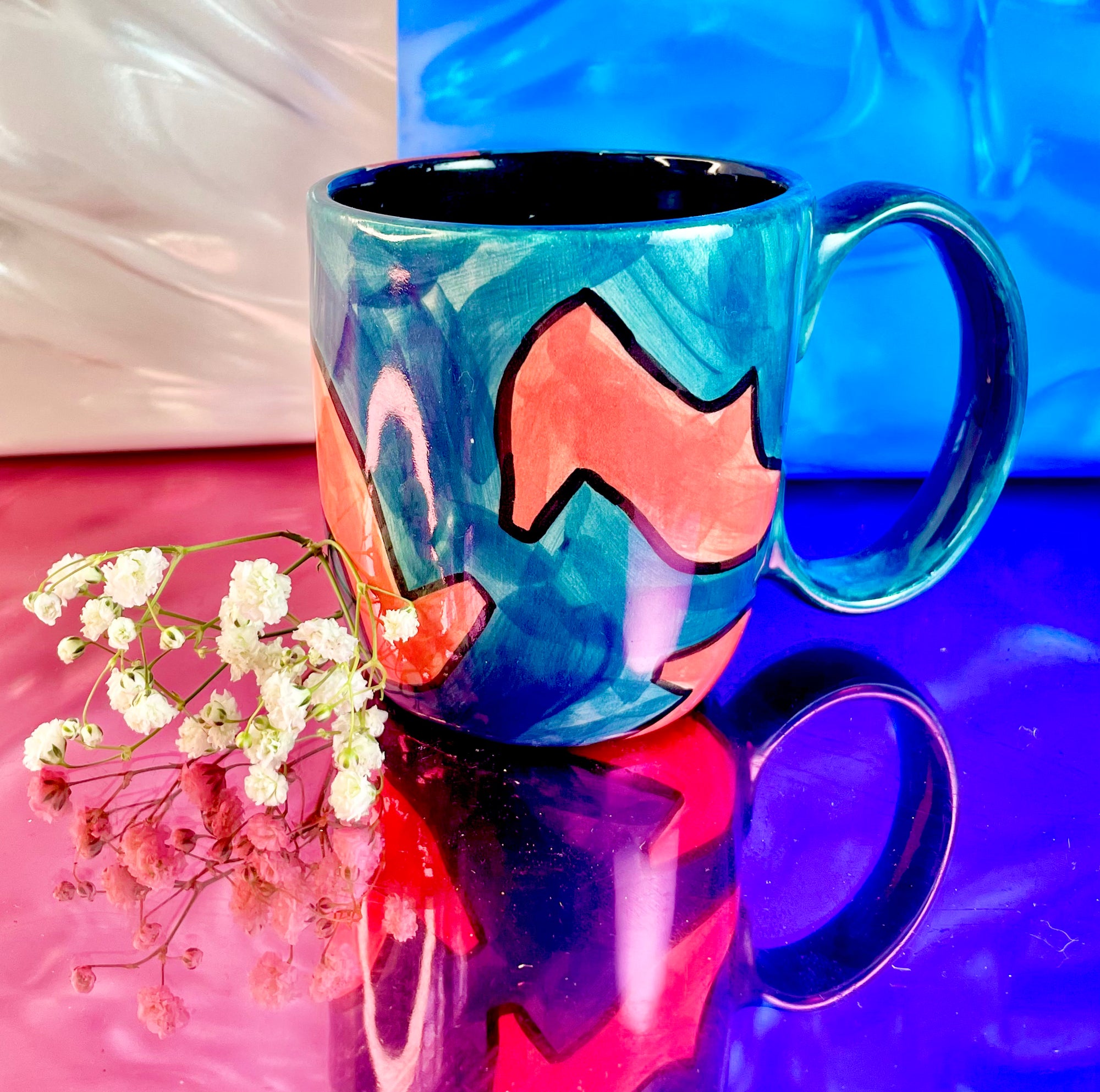 Hand-Painted Ceramic Shoe Mug