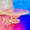 Frosted Pink Compote Bowl