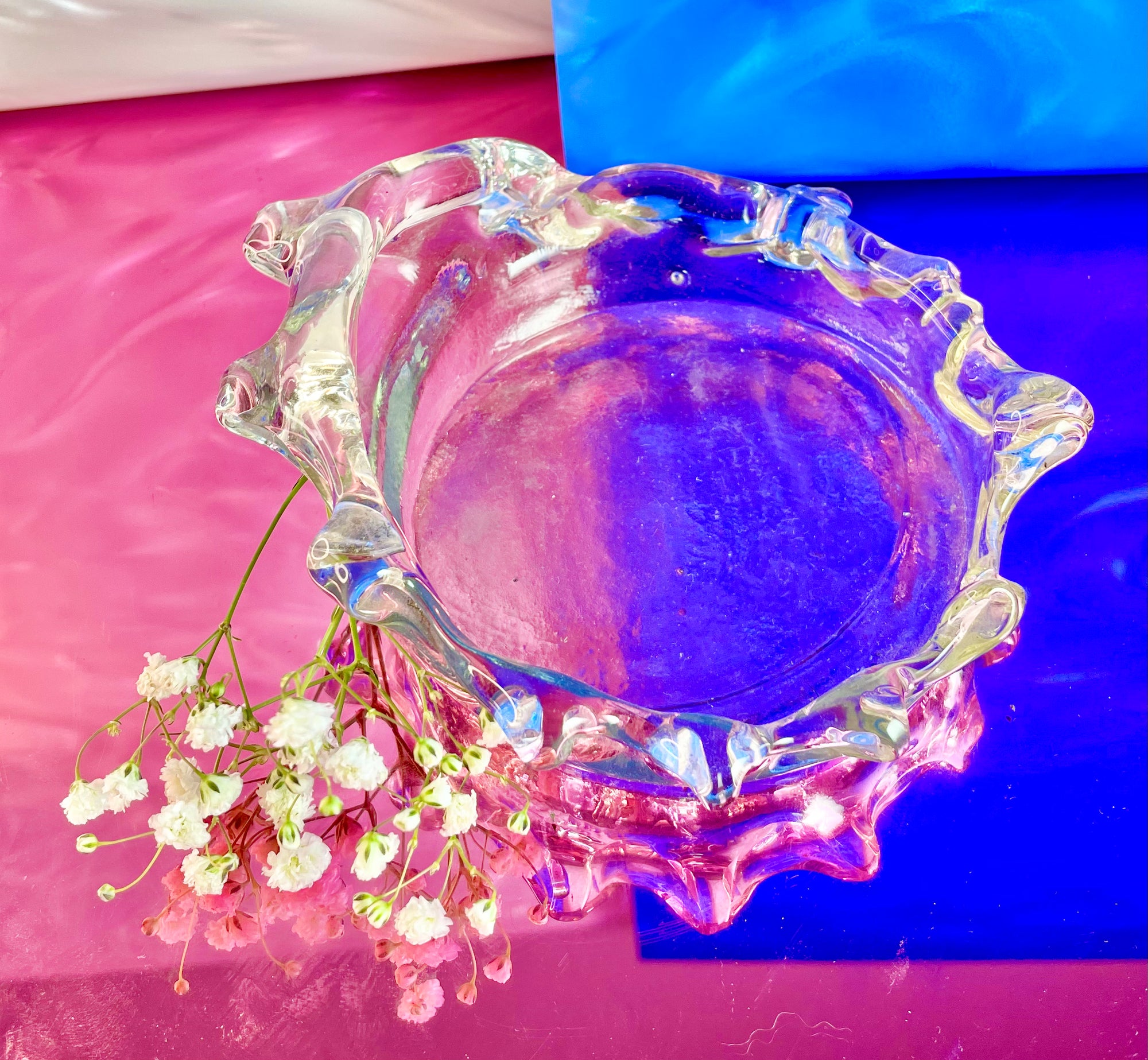 Hand-Blown Glass Splash Dish