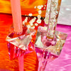 Facetted Crystal Candle Holders