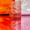 Spiral Pink Jelly Glass Candle Holder