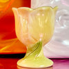 Ceramic Yellow Tulip Candle Holder